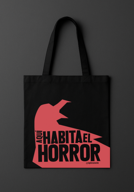 Totebag AQUÍ HABITA EL HORROR